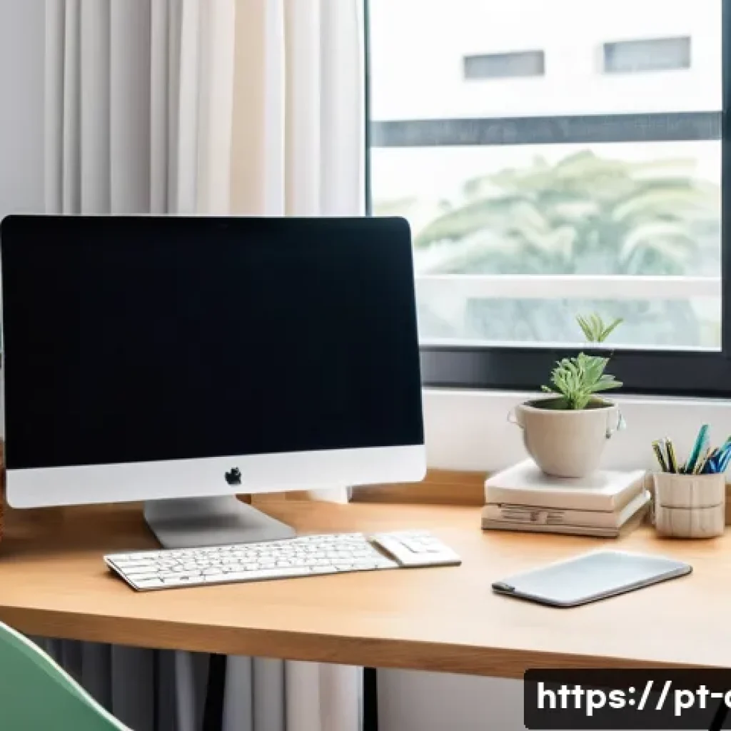 AFP 시험 준비를 위한 자기 주도 학습법 - A bright and organized study space in a modern Brazilian apartment, featuring a clean wooden desk wi...