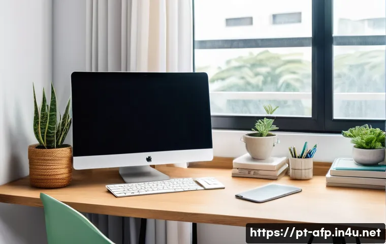 AFP 시험 준비를 위한 자기 주도 학습법 - A bright and organized study space in a modern Brazilian apartment, featuring a clean wooden desk wi...